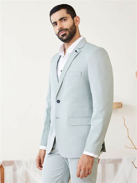 Buy MR Button Blue Blazer for Men Online in India – MR BUTTON