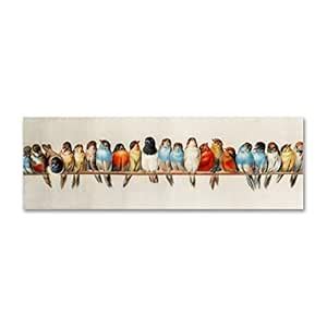 Tamatina Hector Giacomelli Canvas Paintings | A Perch of Birds | Modern ...