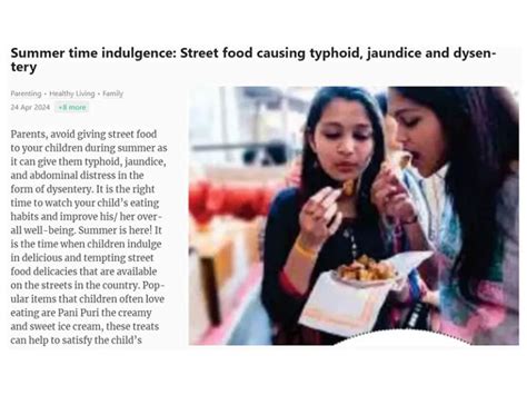 Summer Time: Street food causing Jaundice, Typhoid, and dysentery ...