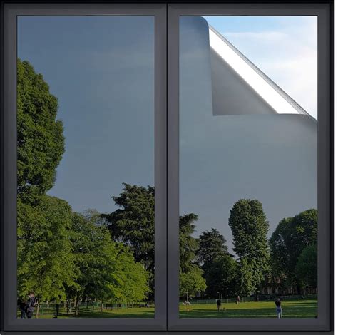 Amazon.com: rabbitgoo Window Film One Way Daytime Privacy Window Tinting Film for Home Sun ...
