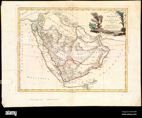 L'Arabia divisa in petrea, deserta, e felice , Arabian Peninsula, Maps, Early works to 1800 ...