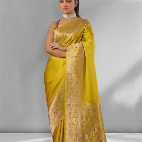 Meena Border Mashru Banarasi – Ethnic Boutique