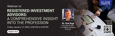 Webinar on - Registered Investment Advisors: A Comprehensive Insight ...