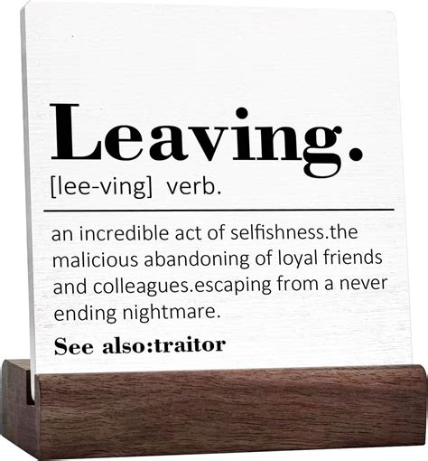 Leaving Gifts For Women Men,Leaving Definition Ceramic Table Sign Desk ...