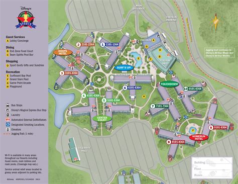 All Star Sports Resort Map | Disney vacation club, Férias disney, All ...