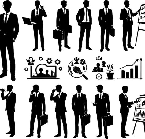 Business People Silhouette Vector 的图像结果