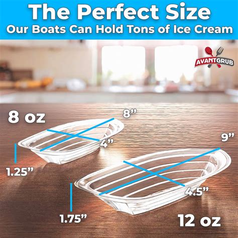 Buy Super Fun, Recyclable Banana Split Boats 50 Pack. Best Long, 12 Oz ...