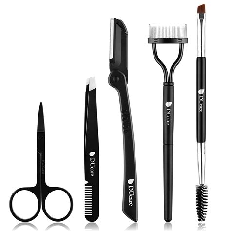 DUcare Eyebrow Kit 5 in 1with Duo Eyebrow Brush and Spoolie,Eyelash ...