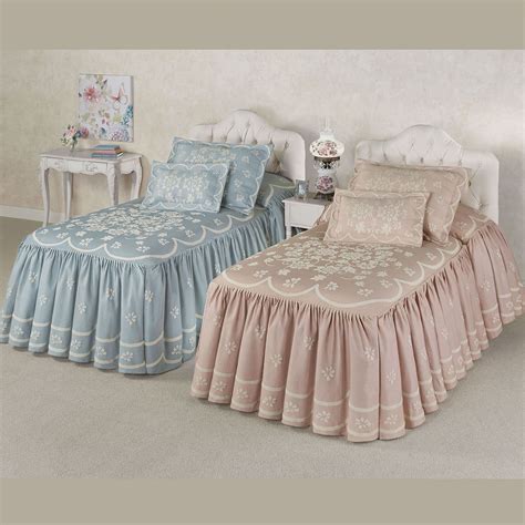 Primrose Floral Grande Twin Gathered Flounce Bedspread Set Bedding