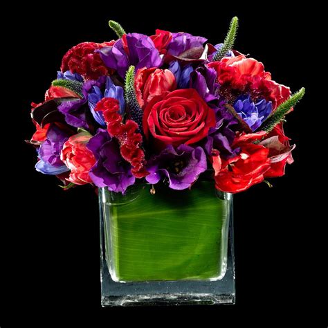 Red and Purple Flower Arrangement | Bloom Flowers