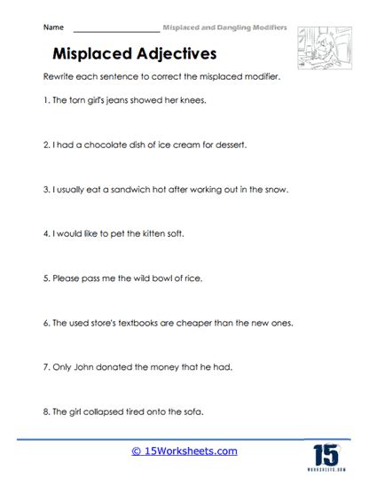 Image result for Modifiers Exercises PDF