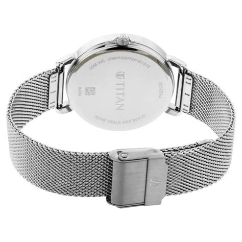 Buy Online Titan Women's Regal: Roman Numeral Silver Dial & Metal Strap ...
