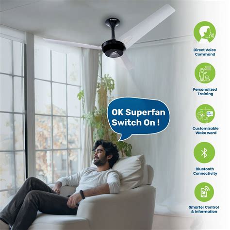 Super myQ Direct Voice Command BLDC Ceiling Fan | Superfan