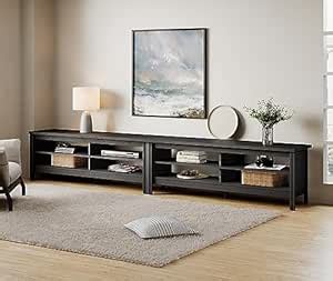 Large Wooden Entertainment Center for 100+ Inch TV, 75-90 Inch ...