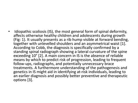 Genetic basis of idiopathic scoliosis | PPTX
