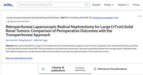 Image result for Retroperitoneal Approach Nephrectomy