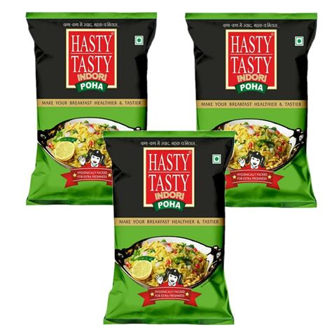 Hasty Tasty Indori Poha Flattened Rice Combo, Pack of 3 (3 kg) : Amazon ...