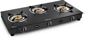 Sunflame 3 Glass Manual Gas Stove Price in India - Buy Sunflame 3 Glass ...