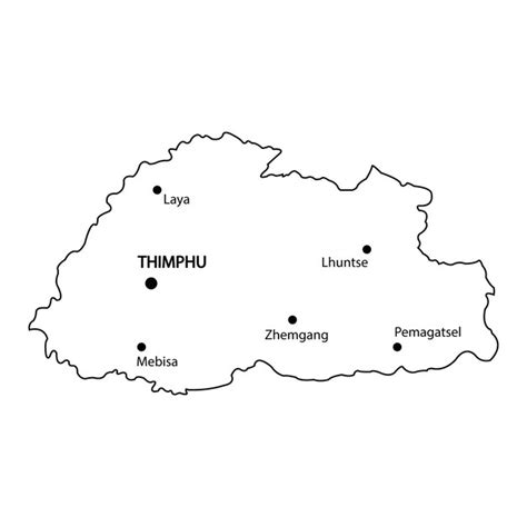 Map of bhutan | Premium Vector