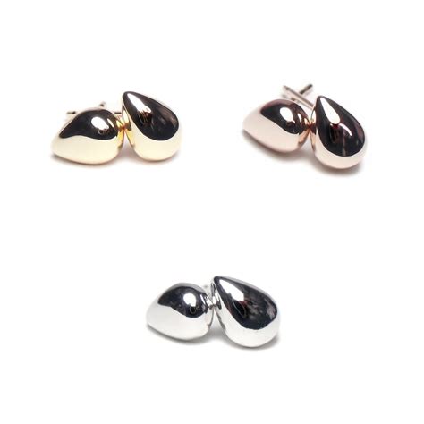 T-jms K18 18金 ドロップ つゆ形（大） ピアス シリコンWロックキャッチ付属 1ペア 【カラー選択】 | T-jms 【手作り工房 ...