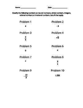 Classifying Numbers Algebra 2 Practice 的图像结果