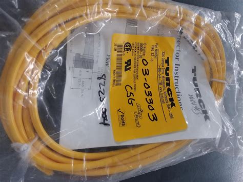 Turck, PKG 3Z-3, Single-ended Cordset with Straight Female M8 snap-on ...