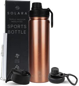 Solara Vacuum Insulated Stainless Steel Water Bottle for Hot and Cold ...