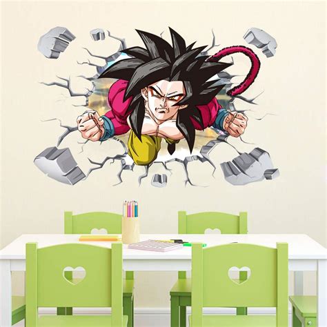 Buy Dragon Ball Z Cute Goku Vegeta Fight Saiyan 3D Broken Wall Cartoon ...