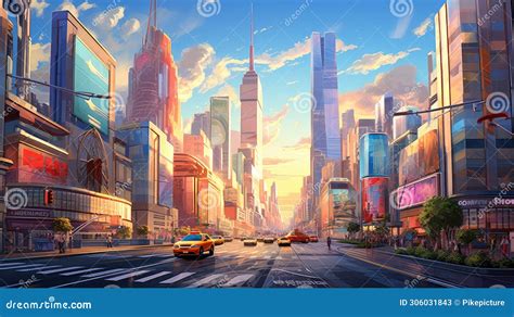 Busy City Cartoon 的图像结果