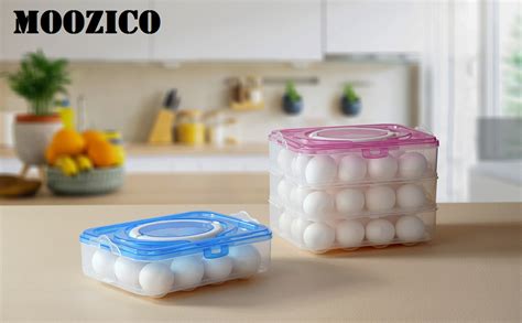 MOOZICO 36 Egg Tray for Fridge | Abs Plastic Durable; Stackable ...