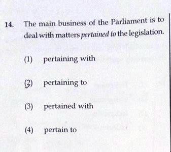 Verbal Aptitude: improve the sentence