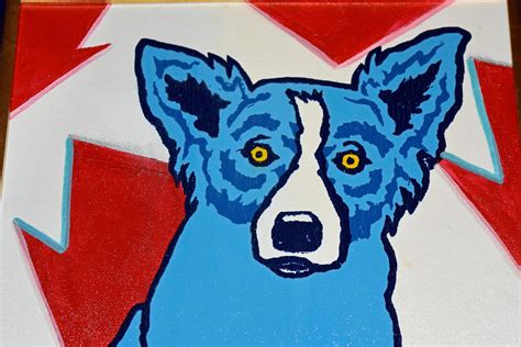 George Rodrigue - Blue Dog "Original Untitled MM II" Silkscreen and Oil ...
