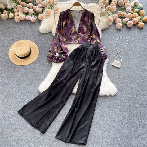 Nooril Satin Top & Pants Coord Sets – Label Frenesi Fashion