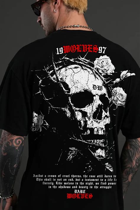 Darc Wolves Skull Oversize T-shirt – DARC WOLVES