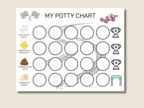 Printable Potty Training Chart, Boy Potty Training Training Chart, Digital Instant Download - Etsy