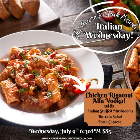 Wednesday is Italian Day with Annemarie - Chicken Rigatoni Alla Vodka ...