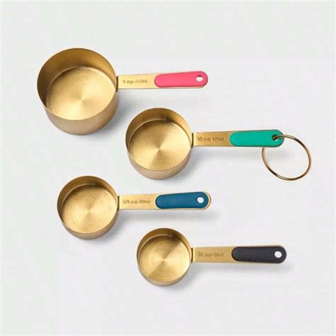 4pc Metal Measuring Cup Set Gold - Tabitha Brown For Target: Stainless ...