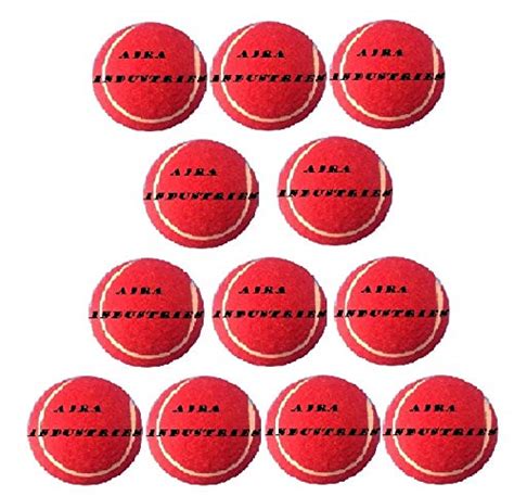 Aira Rubber Cricket Tennis Ball, (Red) Standard Size : Amazon.in ...