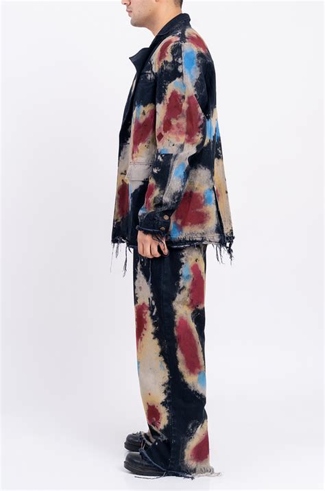 Huemn Blood Washed Distressed Edge Denim Blazer – HUEMN