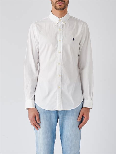 Polo Ralph Lauren men's shirt in cotton twill White | Caposerio.com