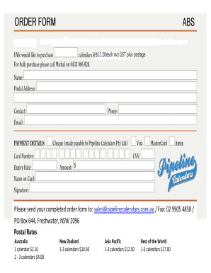 Fillable Online ausbats org Please send your completed order form to ...