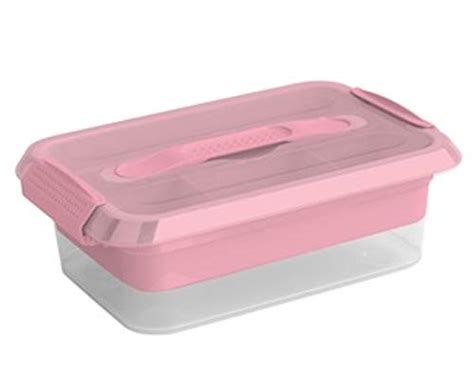 Craft Storage Container Latchmate 3.8 QT, 3.6" x 7.5" x 11.8" (Blush ...