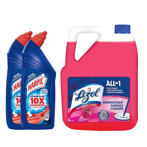 Harpic Disinfectant Toilet Cleaner Liquid, Original - 1 L (Pack of 2 ...