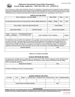 Fillable Online Melbourne International Airport Police Department ...