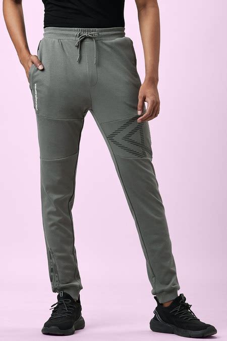 Medium Grey Cut N Sew/Mix n Match Ankle Length Mid Rise Athleisure Men ...