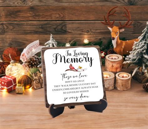 TCJIU In Loving Memory Memorial Decor Plaque Sign,Sympathy India | Ubuy