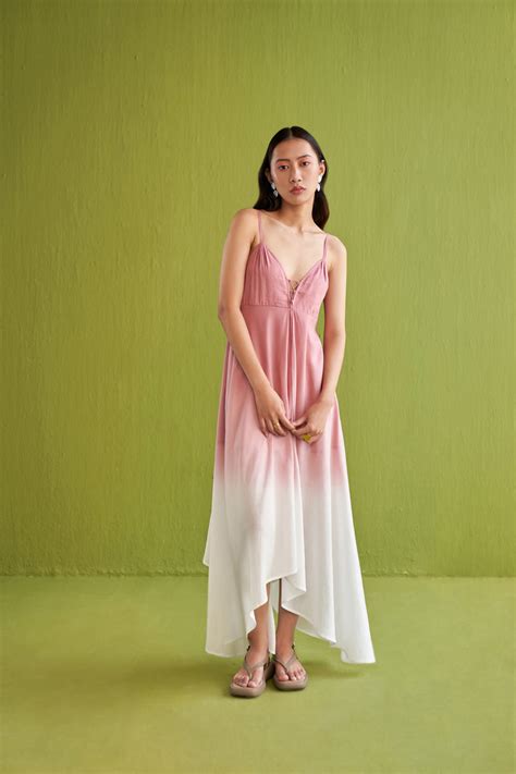 Pink Sea Lyocell Maxi Dress | SUI – Sui