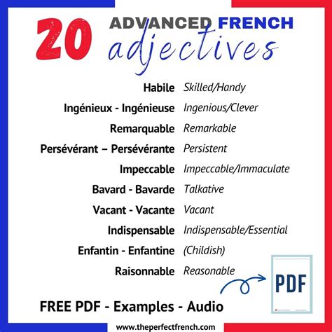 What Are French Adjectives That Start With N - Infoupdate.org
