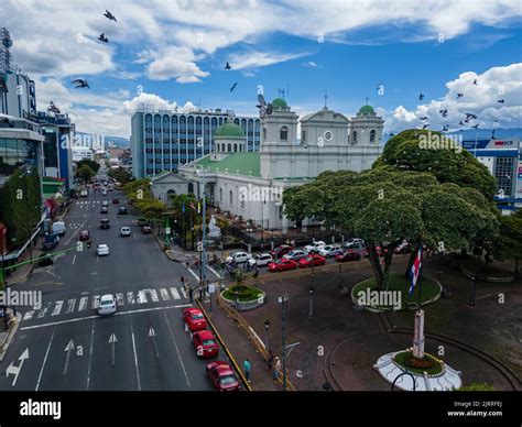 Beautiful aerial view of the City Streets and the Metropolitan ...