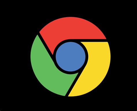 Google Chrome Symbol Logo Design Illustration Vector With Black ...